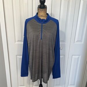 BNWT Levelwear Blue & Gray Quarter Zip Pullover